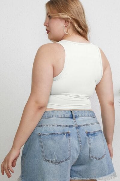 Basic Bae Full Size Round Neck Slim Tank - Demented Sisters