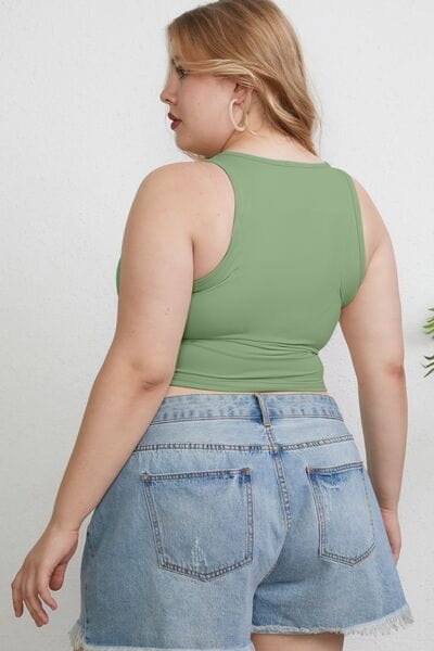 Basic Bae Full Size Round Neck Slim Tank - Demented Sisters