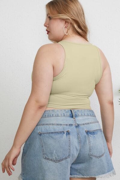 Basic Bae Full Size Round Neck Slim Tank - Demented Sisters