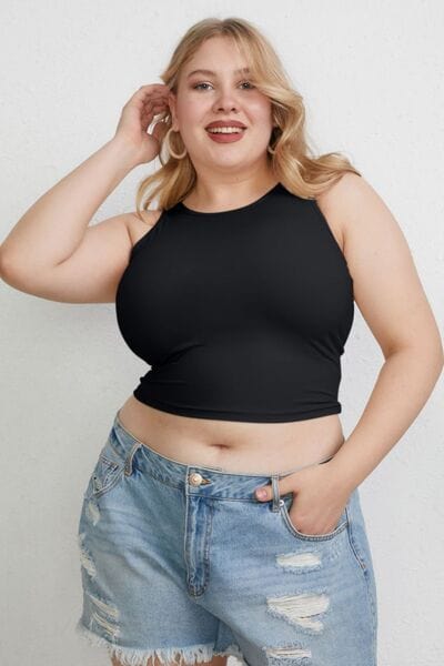Basic Bae Full Size Round Neck Slim Tank - Demented Sisters