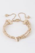 Beaded Butterfly Charm Bracelet - Demented Sisters