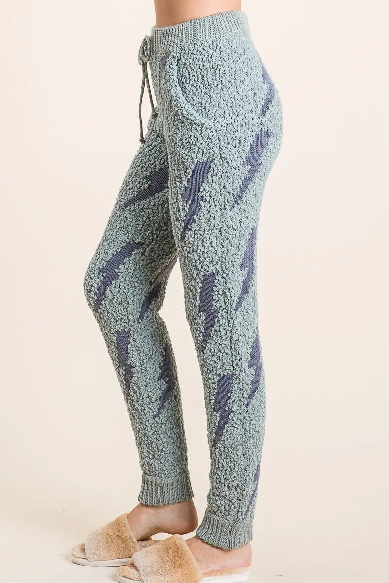 BiBi Cozy Soft Hairy Popcorn Sweater Pants - Demented Sisters