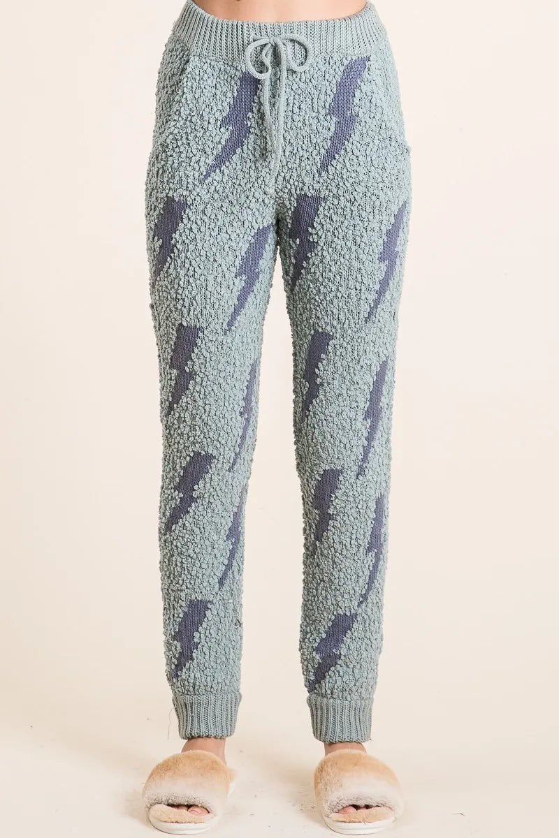 BiBi Cozy Soft Hairy Popcorn Sweater Pants - Demented Sisters