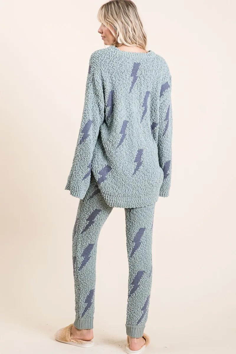 BiBi Cozy Soft Hairy Popcorn Sweater Pants - Demented Sisters