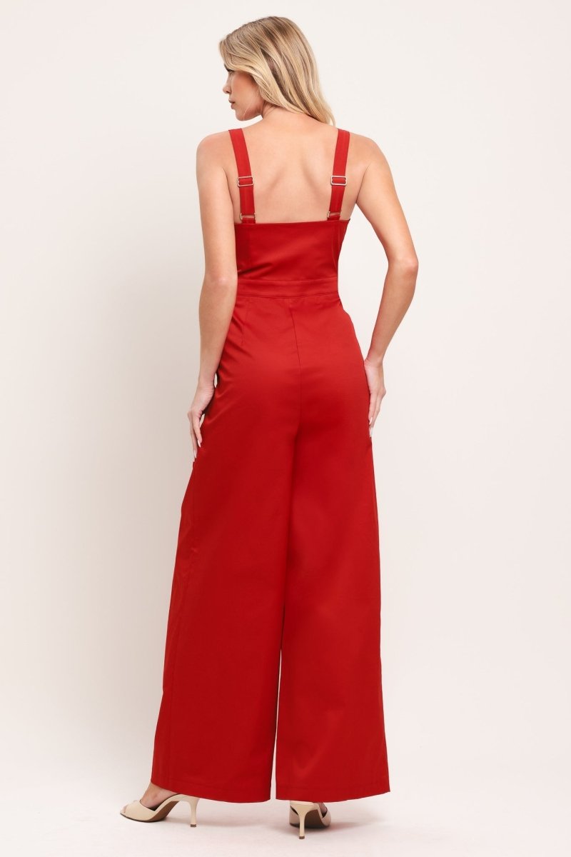 BLACK TIE ROMANCE WOVEN JUMPSUIT - Demented Sisters