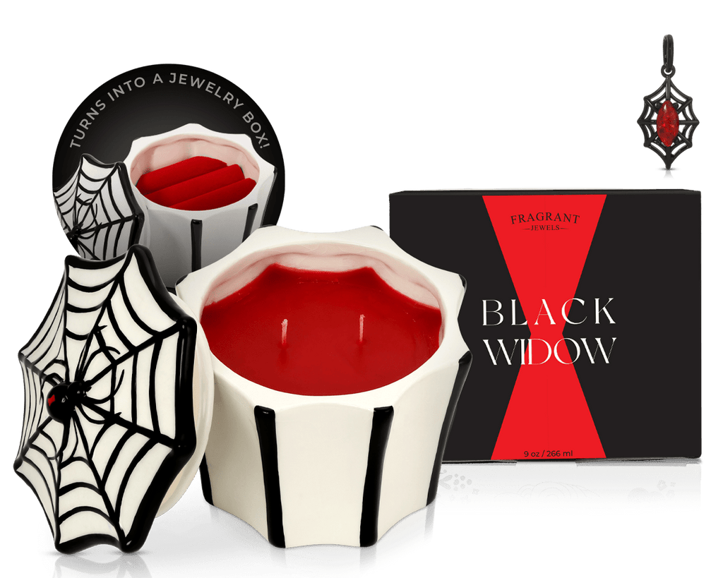 Black Widow - Jewel Candle Ceramic - Demented Sisters