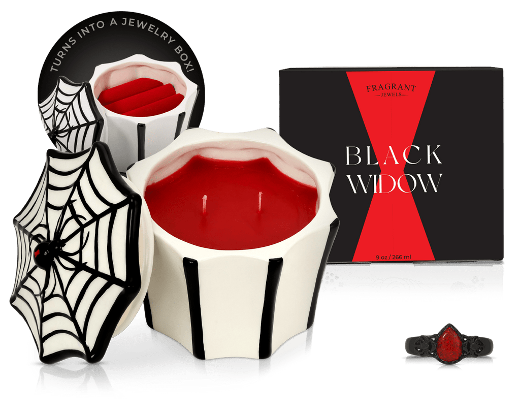 Black Widow - Jewel Candle Ceramic - Demented Sisters