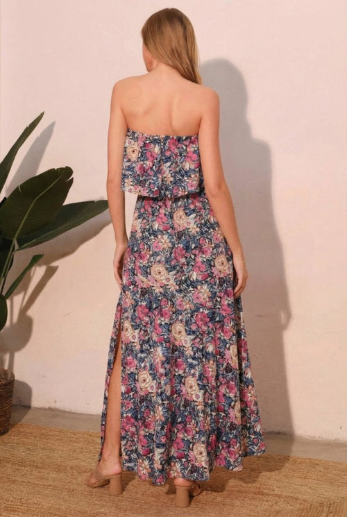 Bloom Party Strapless Maxi Dress - Demented Sisters