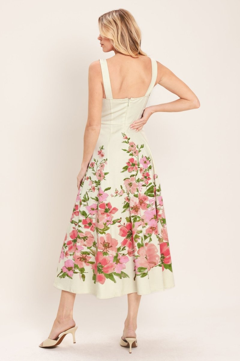 BLOSSOM WHISPER WOVEN MIDI DRESS - Demented Sisters