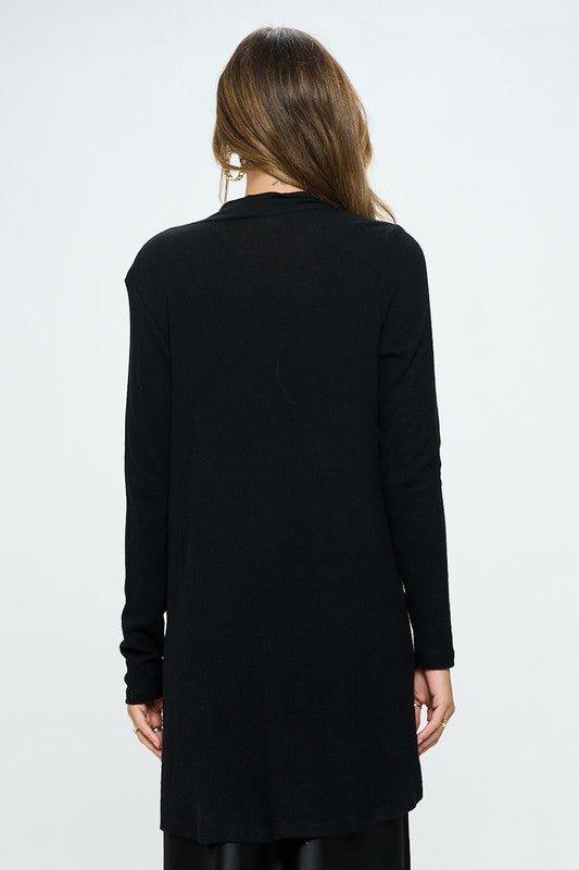 Brushed Knit Draped Cardigan with Cashmere Feel - Demented Sisters