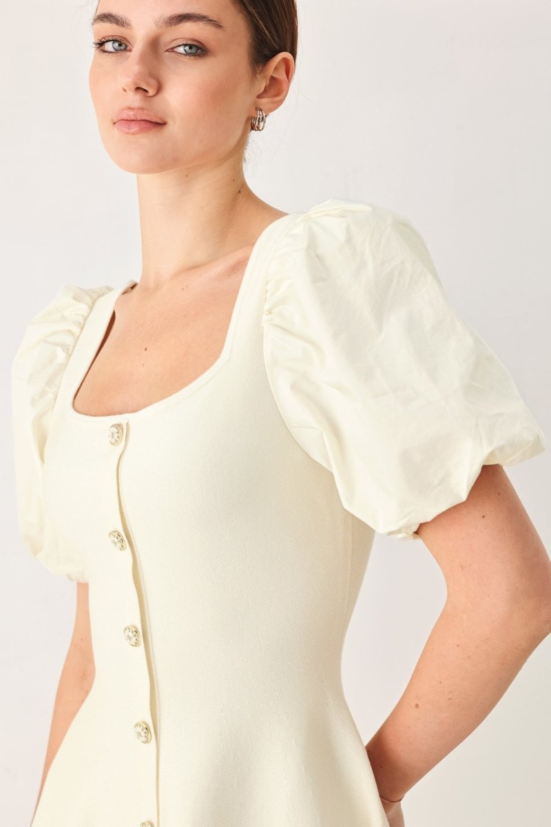 BUTTERCREAM DARLING SWEATER KNIT MINI DRESS - Demented Sisters