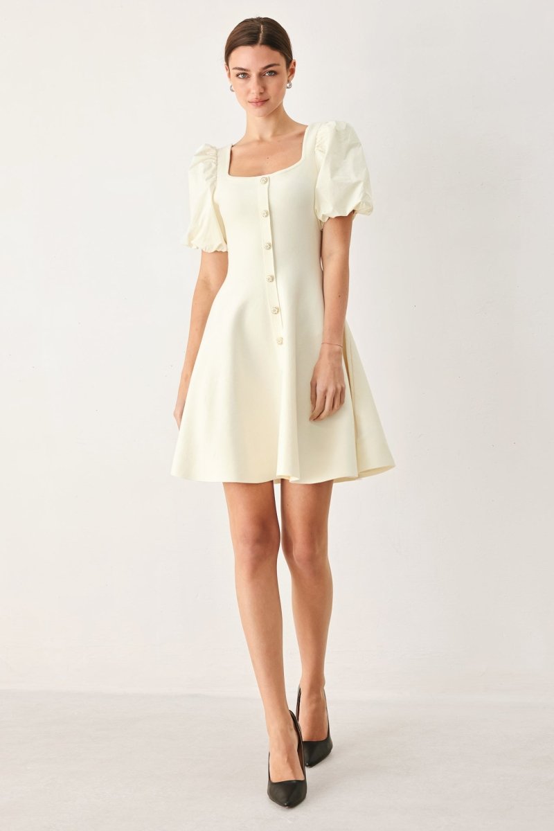 BUTTERCREAM DARLING SWEATER KNIT MINI DRESS - Demented Sisters