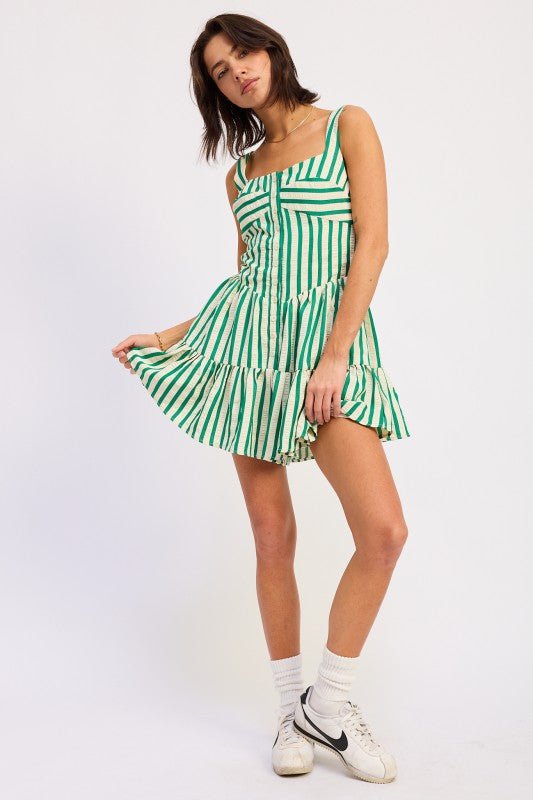 BUTTON UP PLACKET MINI ROMPER - Demented Sisters