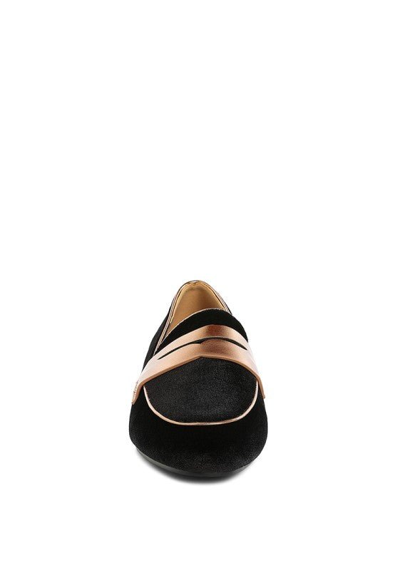 Malta Penny Strap Velvet Loafers - Demented Sisters