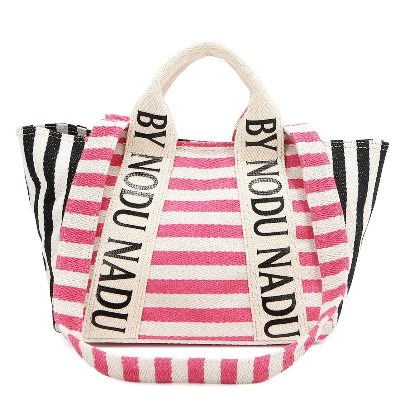 Nicole Lee USA Letter Striped Tote Bag - Demented Sisters