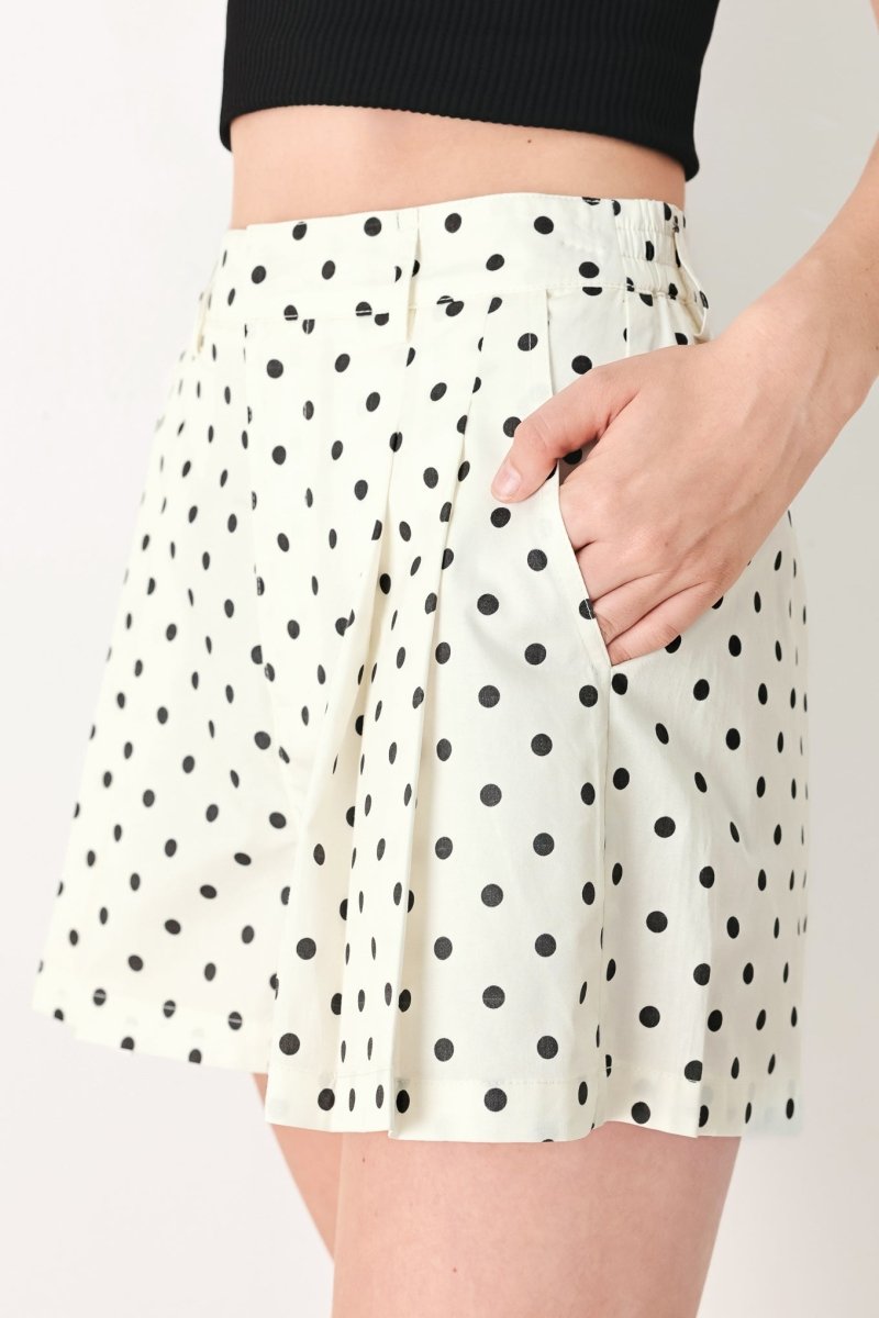 CHAMPAGNE DOTS WOVEN SHORTS - Demented Sisters