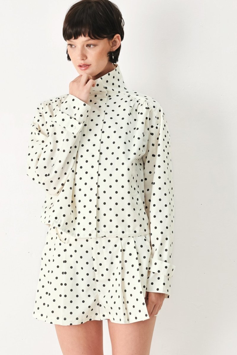 CHAMPAGNE DOTS WOVEN SHORTS - Demented Sisters