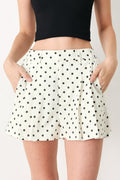 CHAMPAGNE DOTS WOVEN SHORTS - Demented Sisters