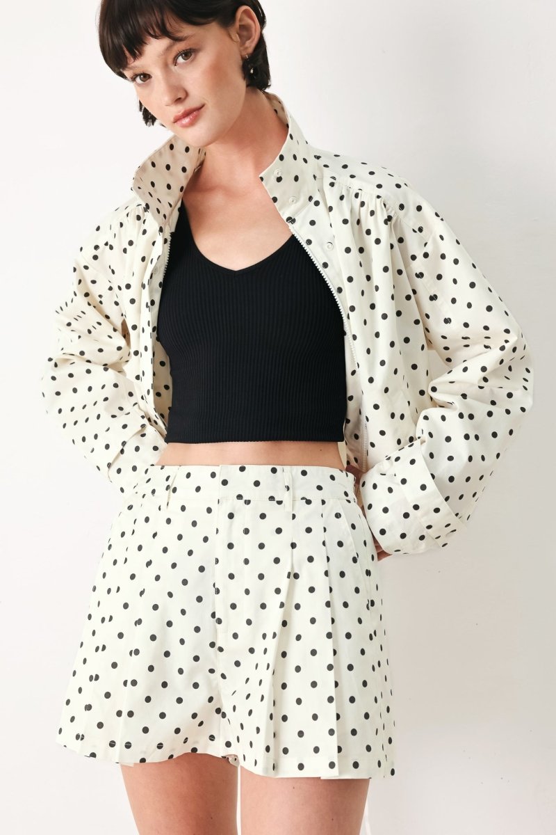 CHAMPAGNE DOTS WOVEN SHORTS - Demented Sisters
