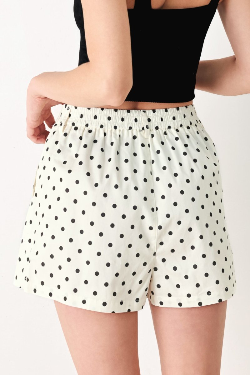 CHAMPAGNE DOTS WOVEN SHORTS - Demented Sisters