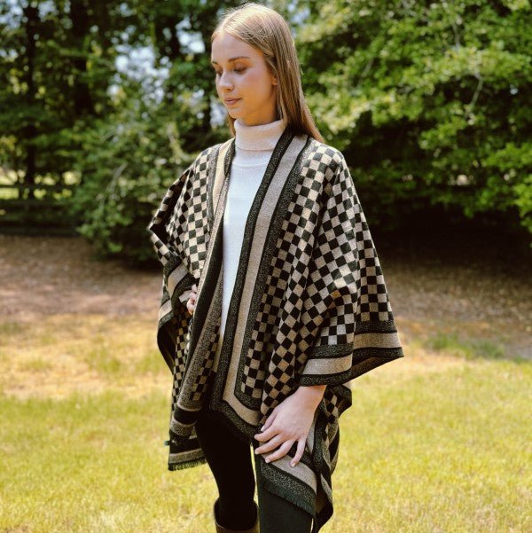 Checker Chic Ruana - Demented Sisters