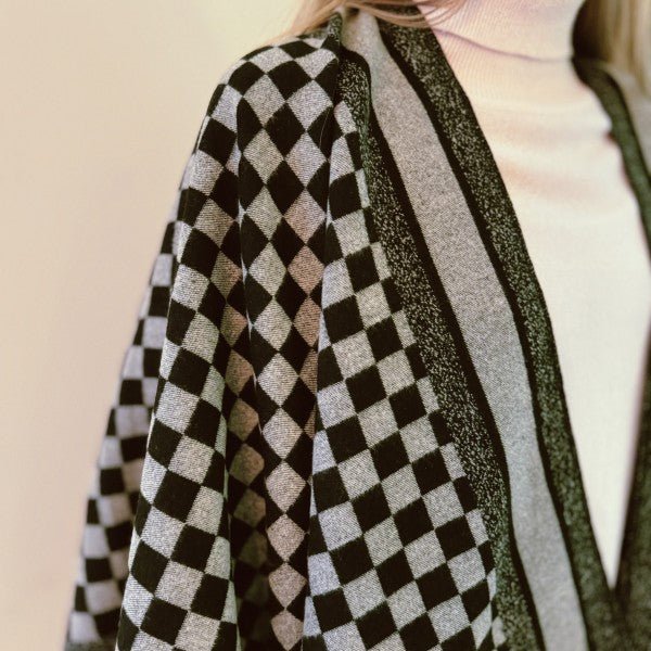 Checker Chic Ruana - Demented Sisters
