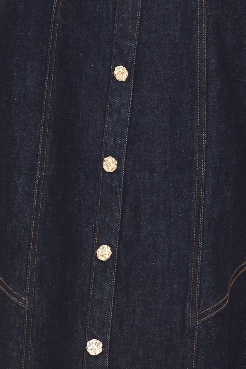 CHELSEA DENIM MIDI DRESS - Demented Sisters