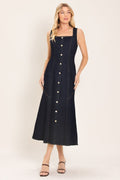 CHELSEA DENIM MIDI DRESS - Demented Sisters