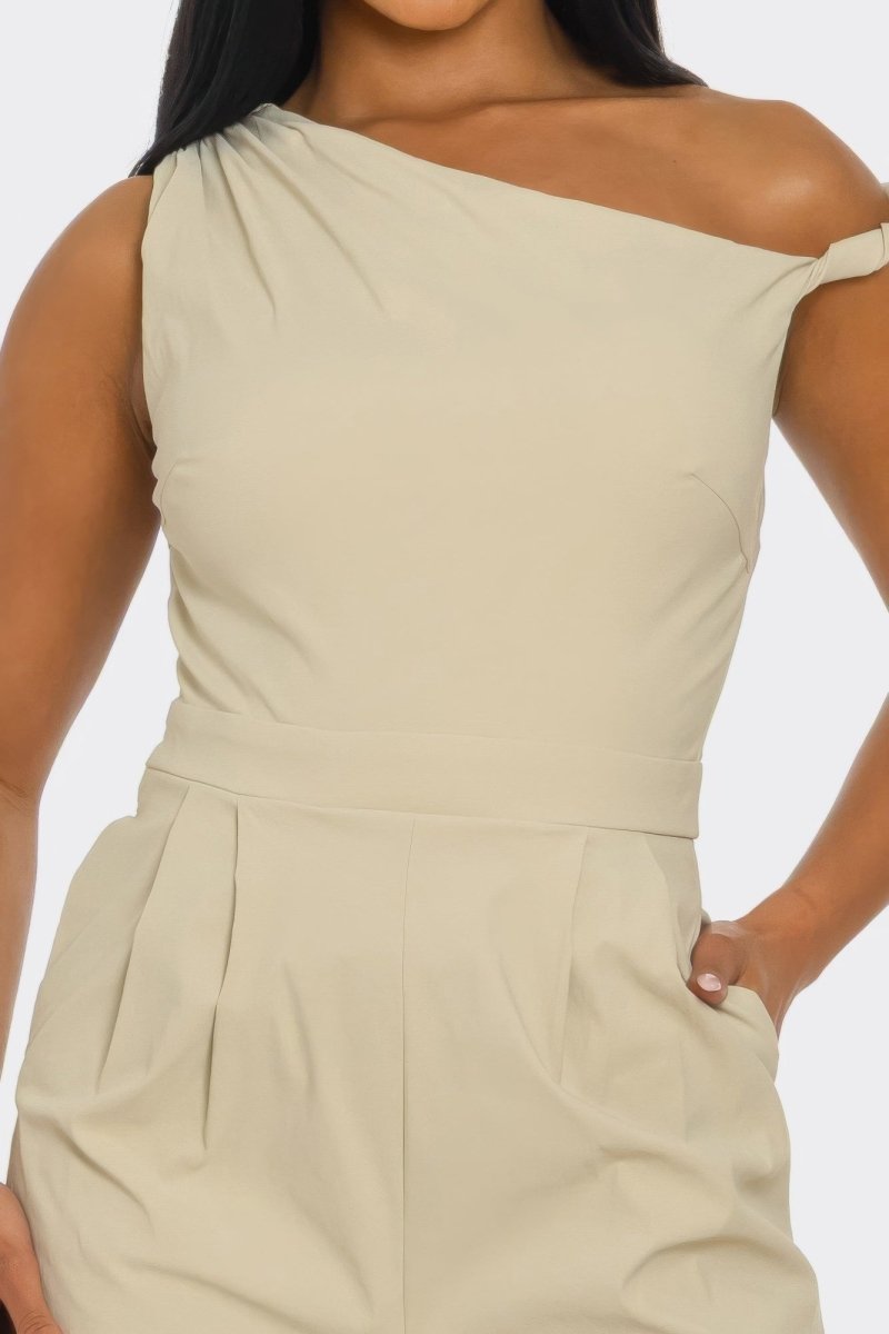 Chic Poise One-shoulder Jumpsuit - Demented Sisters