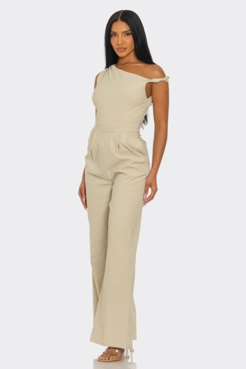 Chic Poise One-shoulder Jumpsuit - Demented Sisters