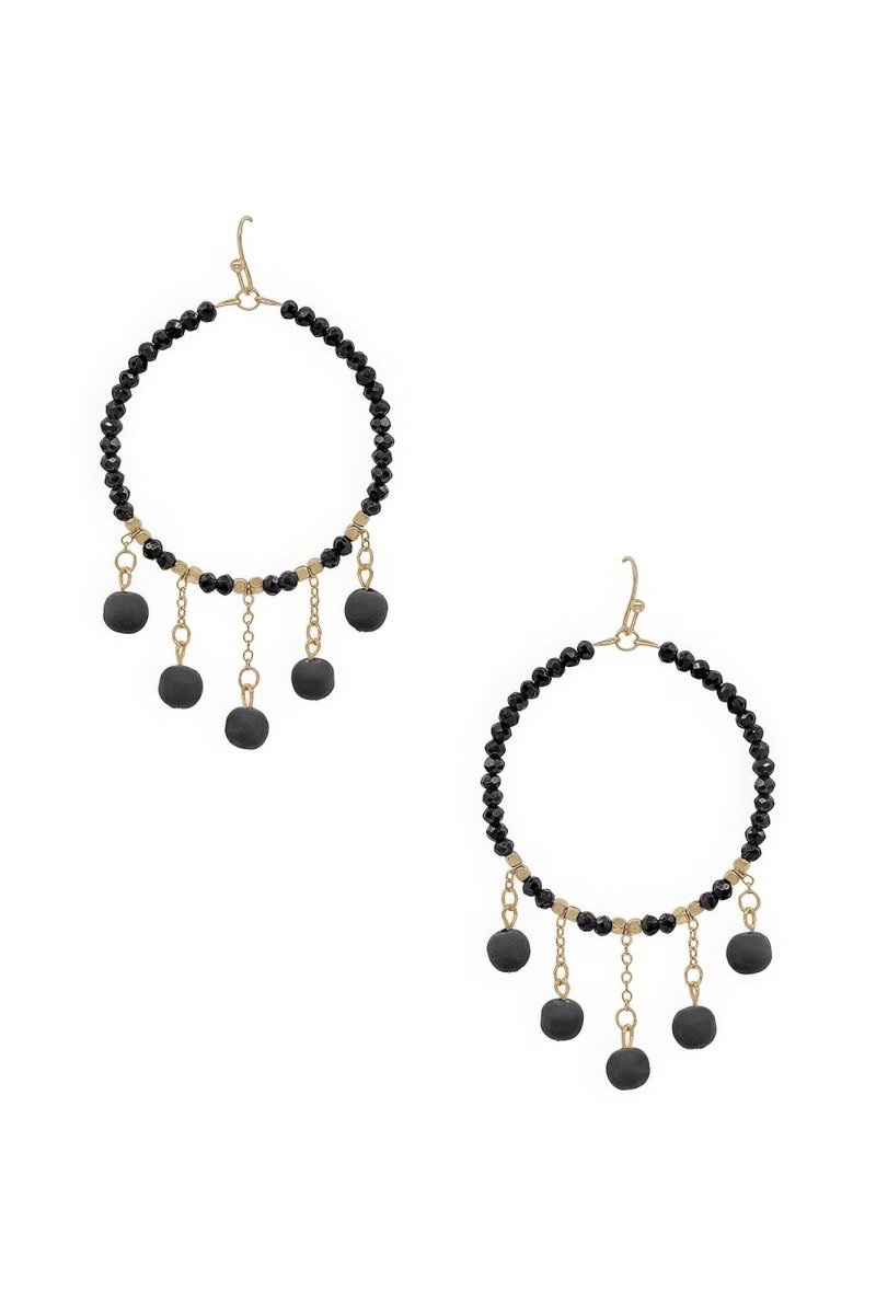 Clay Ball Charm Round Beads Earring - Demented Sisters