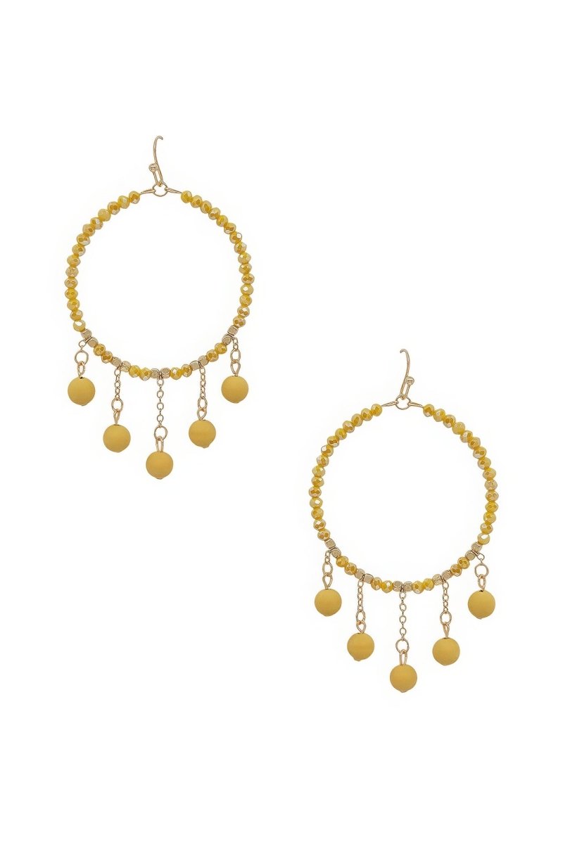Clay Ball Charm Round Beads Earring - Demented Sisters