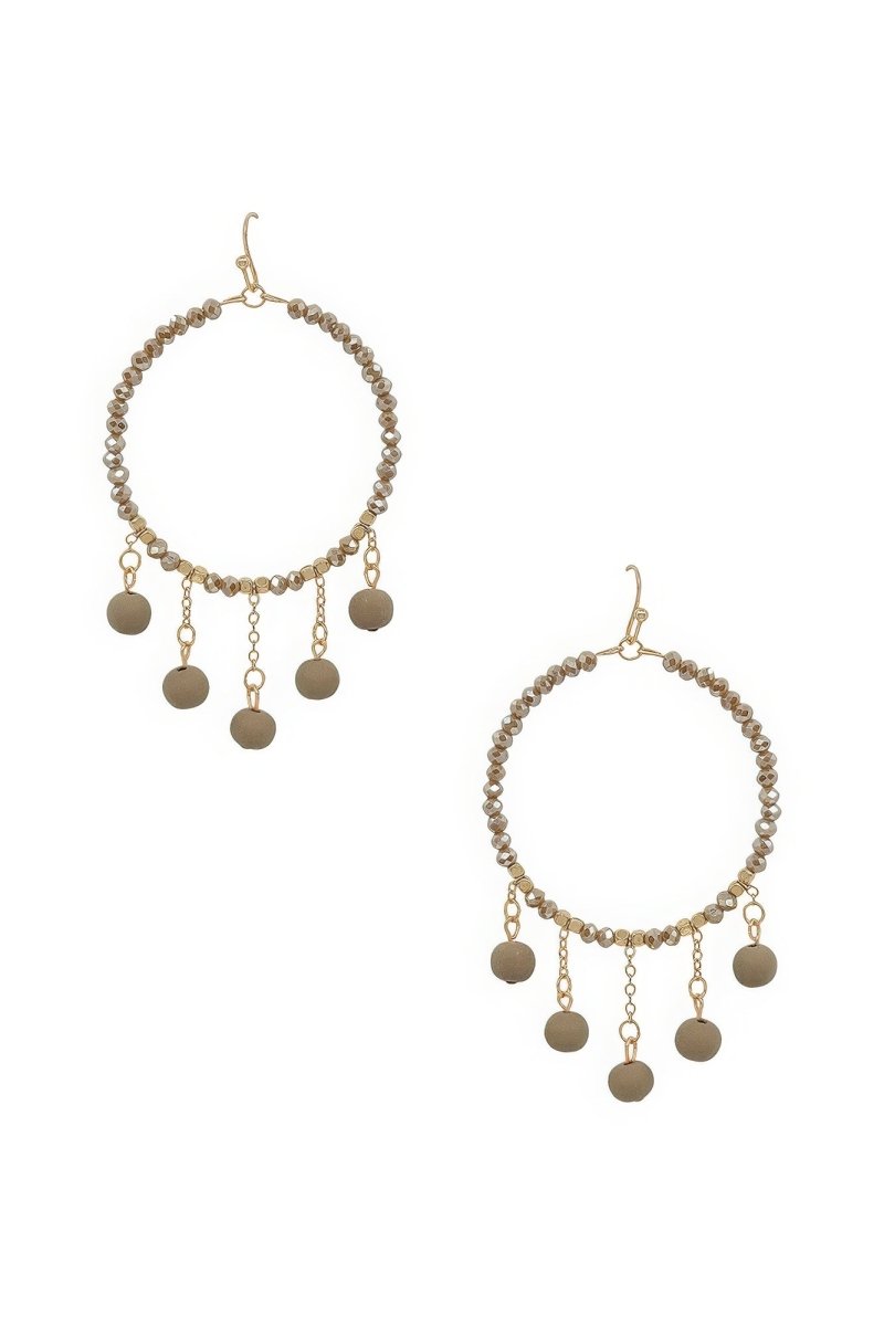 Clay Ball Charm Round Beads Earring - Demented Sisters
