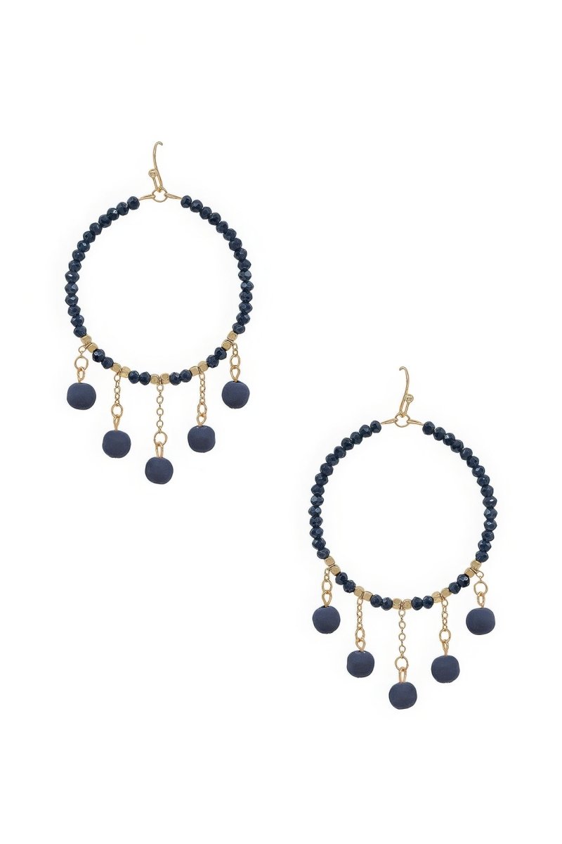 Clay Ball Charm Round Beads Earring - Demented Sisters