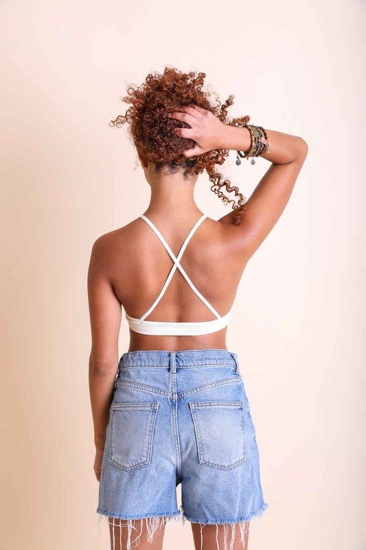 Crochet Lace High Neck Bralette - Demented Sisters