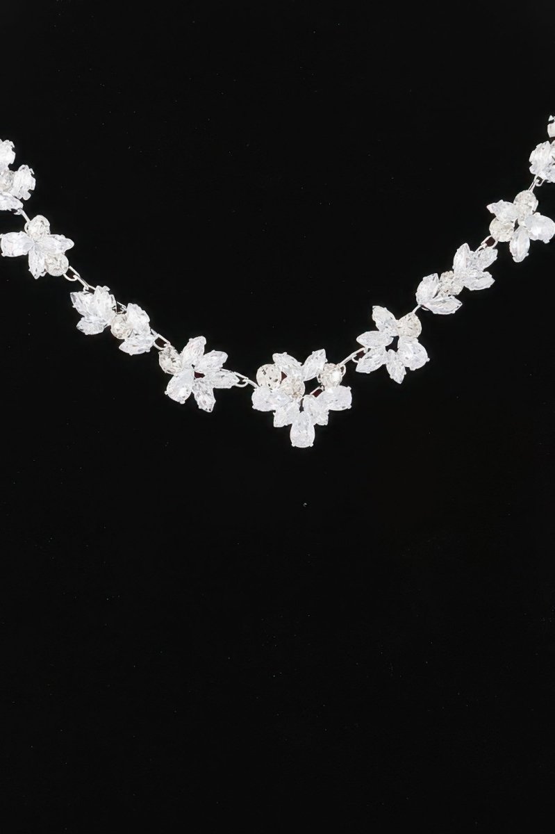 Crystal Flower Charm Necklace - Demented Sisters