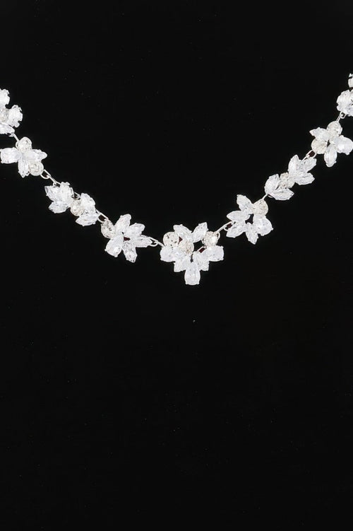 Crystal Flower Charm Necklace - Demented Sisters