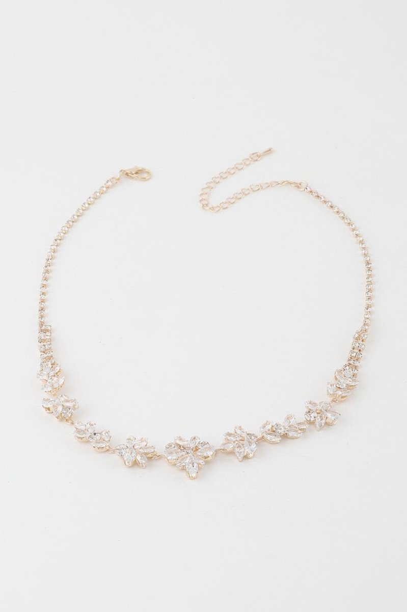 Crystal Flower Charm Necklace - Demented Sisters
