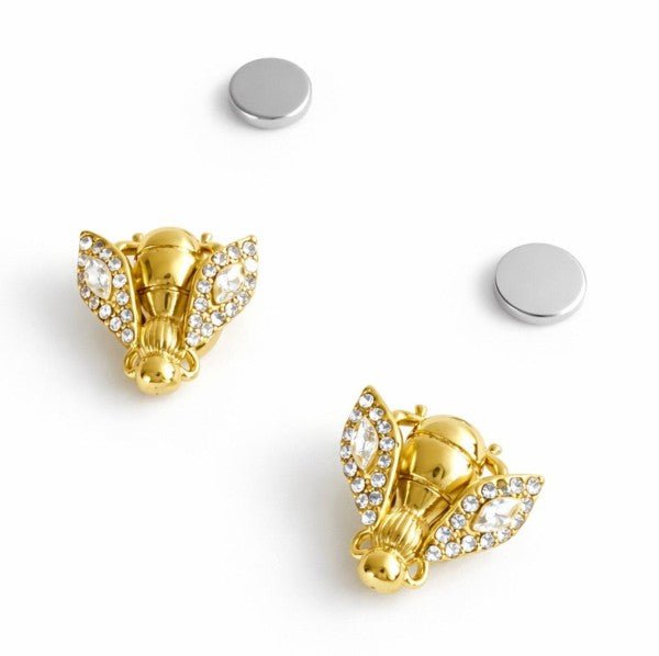 Crystal Winged Bee Brooch – Sparkling Insect - Inspi - Demented Sisters