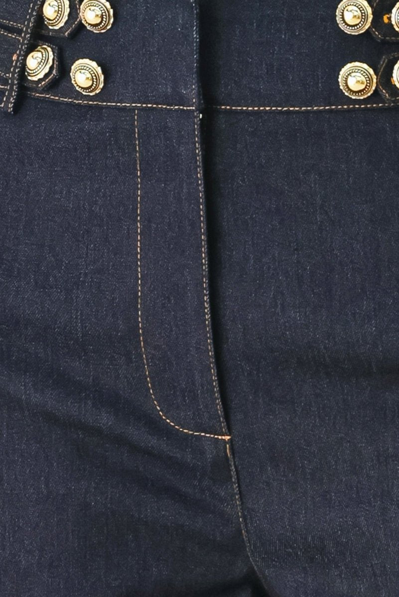 DARK INDIGO DENIM PANTS - Demented Sisters