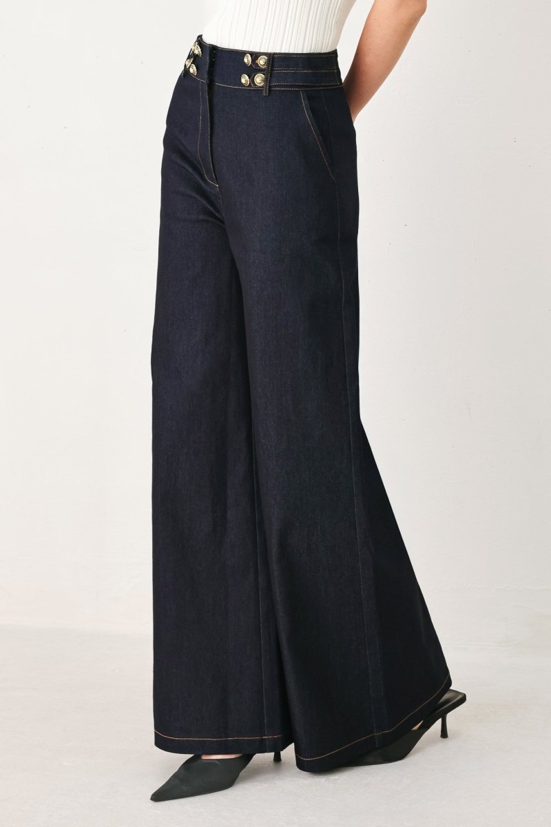 DARK INDIGO DENIM PANTS - Demented Sisters
