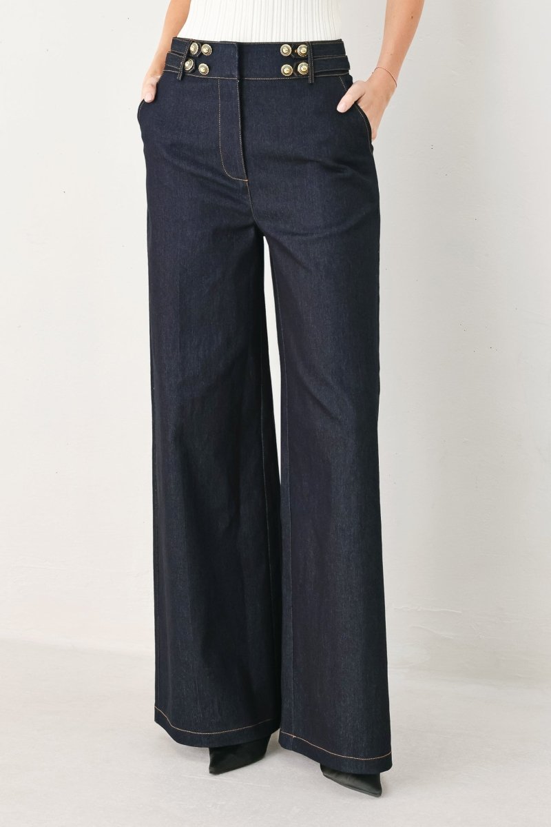 DARK INDIGO DENIM PANTS - Demented Sisters