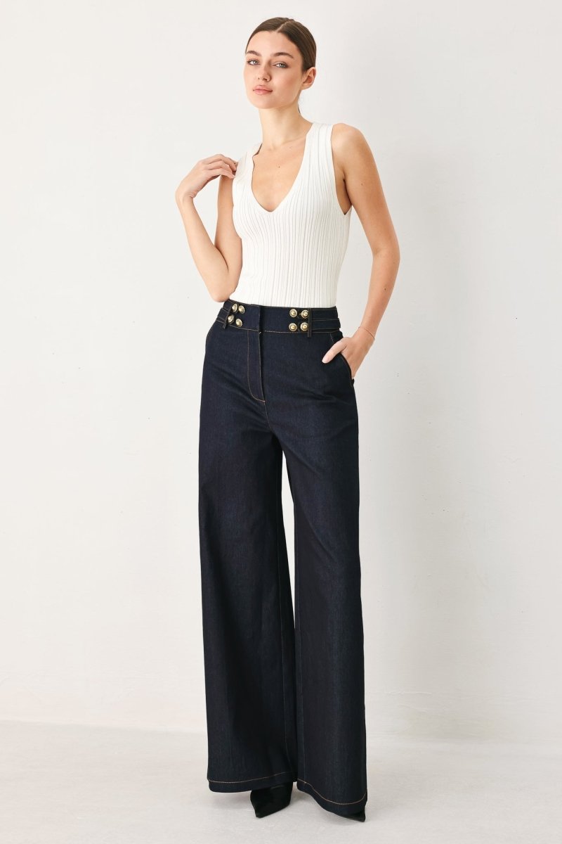 DARK INDIGO DENIM PANTS - Demented Sisters