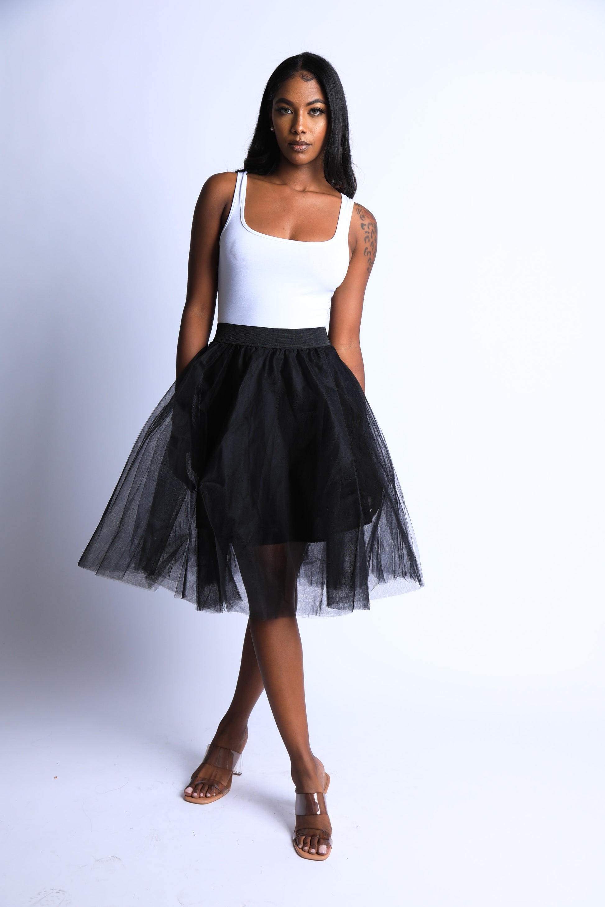 Tulle Knee Length Skirt - Demented Sisters