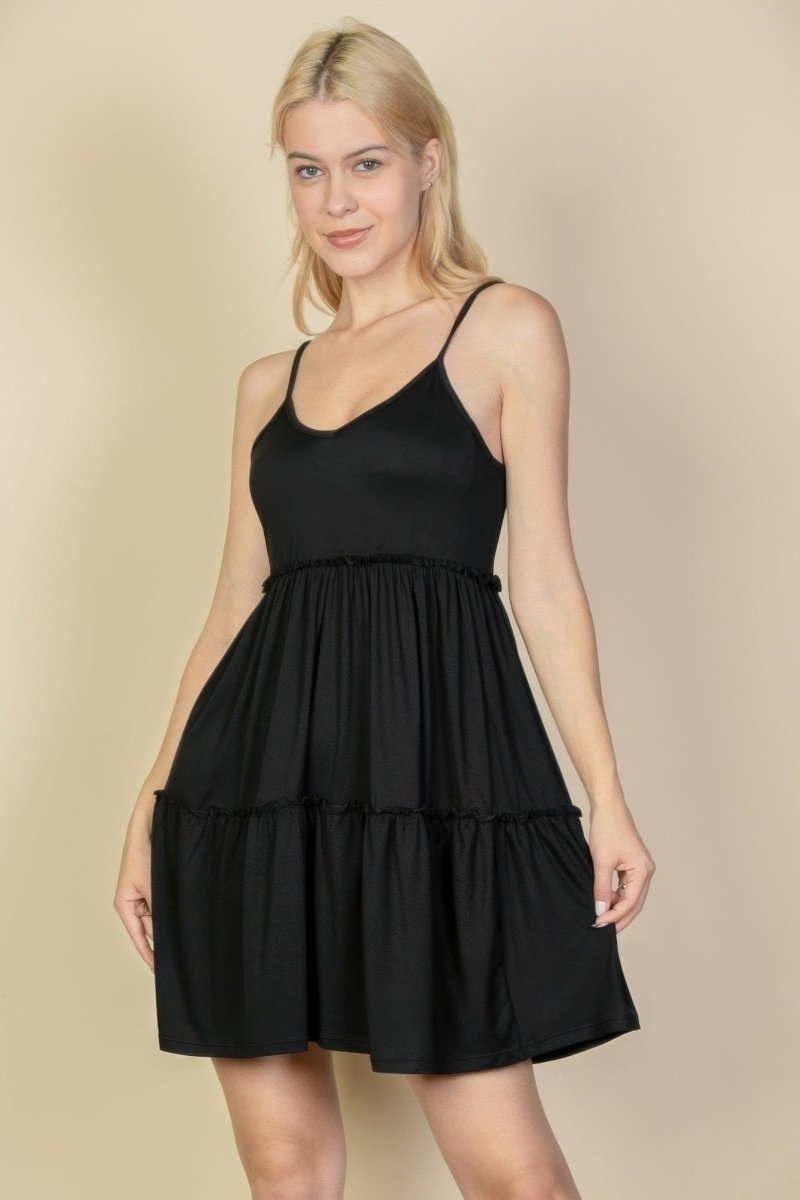Cami A Line Tiered Midi Dress - Demented Sisters