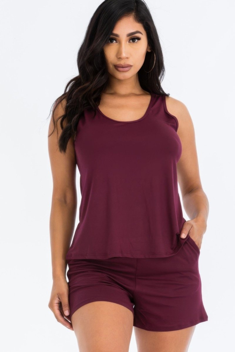 Relaxed Tank Top & Shorts Set – Soft Jersey Fit for Lounging or Errands - Demented Sisters
