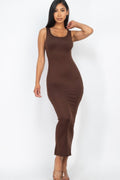 Solid Basic Maxi Dress – Flattering Stretch Fit for Day or Night - Demented Sisters