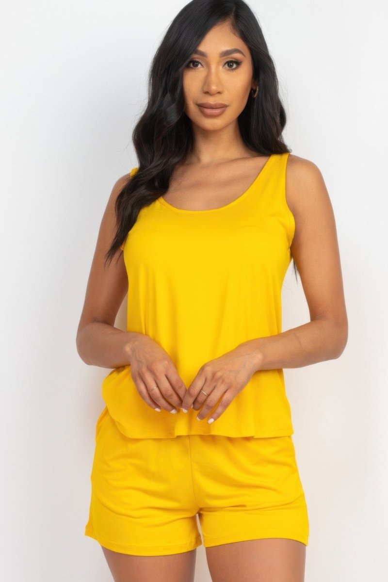Relaxed Tank Top & Shorts Set – Soft Jersey Fit for Lounging or Errands - Demented Sisters