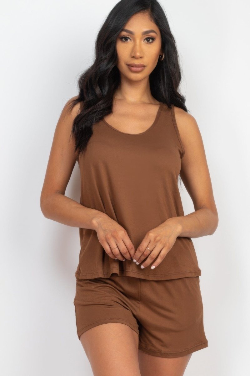 Relaxed Tank Top & Shorts Set – Soft Jersey Fit for Lounging or Errands - Demented Sisters
