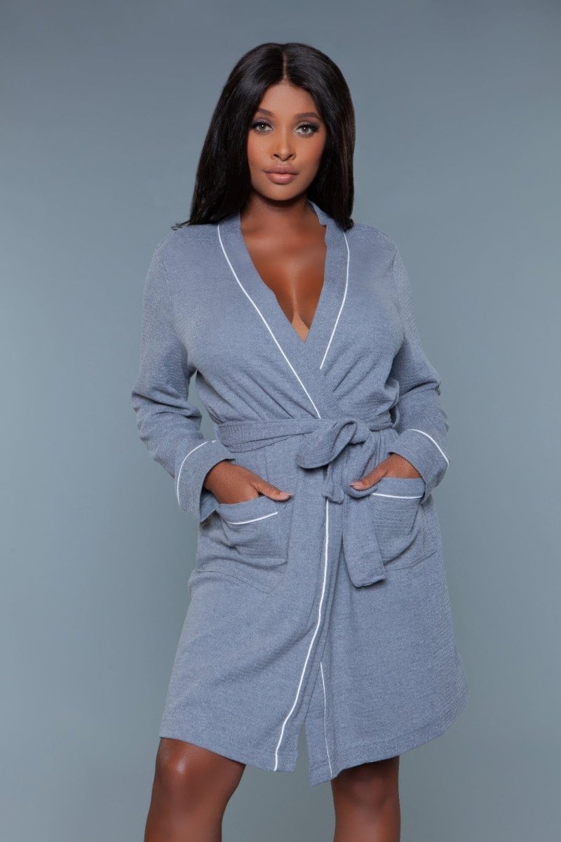 The Perfect Waffle Robe – Soft Cotton Blend with Modern Color Trim - Demented Sisters